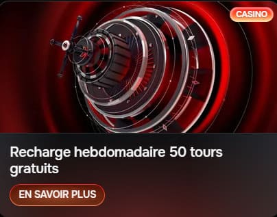 Revolution Casino bonus recharge hebdomadaire