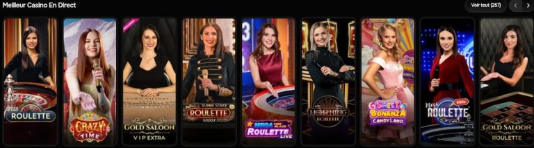 Revolution Casino jeux live
