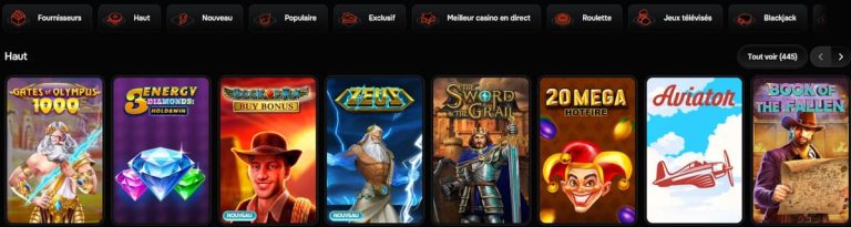 Revolution Casino machines à sous